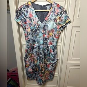 H&M Floral Watercolor‎ Dress with Pockets - Size 6